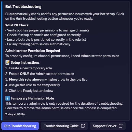 VoiceMaster Troubleshooting Command Interface